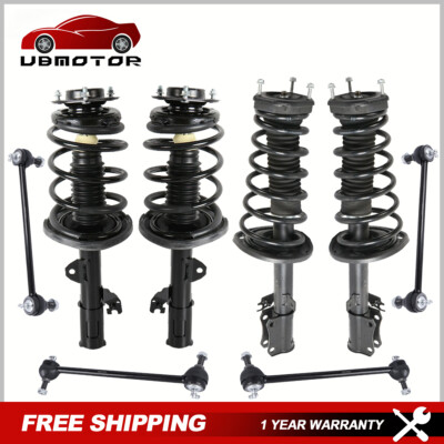 Front & Rear Struts w/ Coil Spring + Sway Bars For 2007 2008 - 2011 Toyota Camry-image