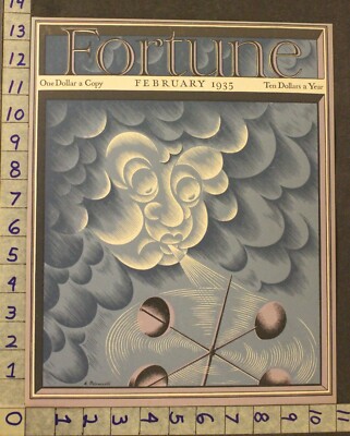 1935 VINTAGE COVER LITHO ART PETRUCCELLI SEASON WEATHER WIND WINTER VO049-image