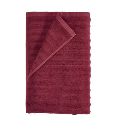 Mainstays Performance Textured 2-Piece Bath Sheet Set, Red-image