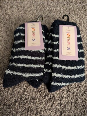 Ladies Joyspun Crew Cozy Socks (2) Pair Fits Size 4-10, SAVE  MONEY 💰💰💰🤑🤑🤑-image