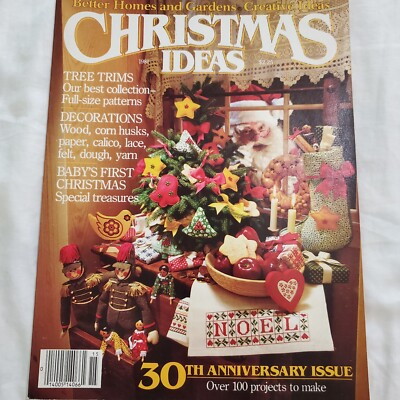 Christmas Ideas 1981 Pattern Magazine Better Homes Gardens Crafts Country Charts-image
