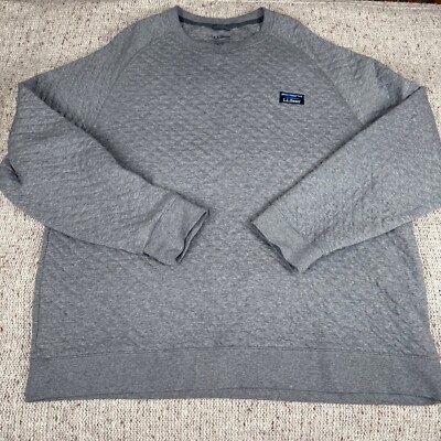 L.L.Bean Quilted Crewneck Sweatshirt Pullover Comfy Casual XXL-image