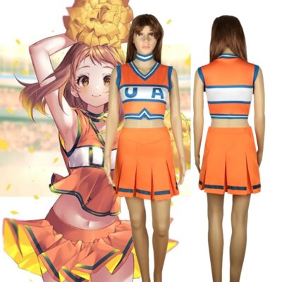 My Hero Academia Cosplay Cheerleaders Uniform Ochako Tsuyu bnha Skirt Costume-image