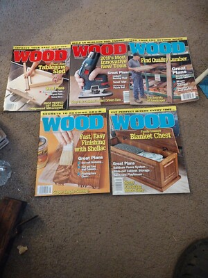 Lot Of 5 Better Homes & Gardens Wood Magazine Used Back Issues 2018/2019-image