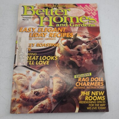 Better Homes and Gardens Magazine November 1988 Holiday Recipes Rag Doll Charm-image
