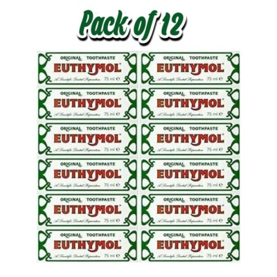 12 PACK Euthymol Original Toothpaste 75ml-image