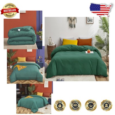Cozy Emerald Green Microfiber Comforter Set | Full Size Bedding with Pillowcases-image