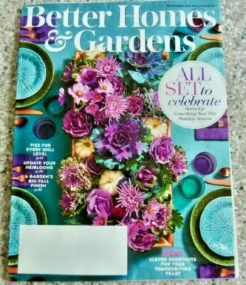 (NEW) Better Homes & Gardens Magazine November 2021 ALL SET TO CELEBRATE -image