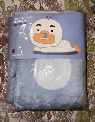 KAKAO FRIENDS LITTLE TUBE COZY FLANNEL BLANKET BRAND NEW SEALED 105x75 Cm-image