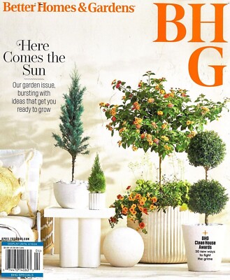 BETTER HOMES & GARDENS MAGAZINE - APRIL 2024 - HERE COMES THE SUN- FREE SHIP-image