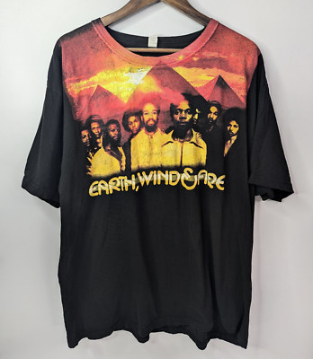 Vintage Earth Wind & Fire T-Shirt Mens 3XL Music Band Tee Soul Rock Y2K Tultex-image
