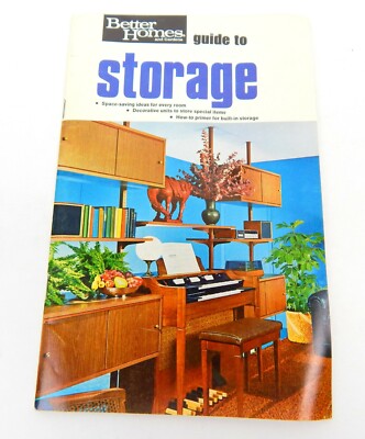4F Better Homes & Gardens Guide To Storage Booklet 1972 MCM More Designs 50 Pgs-image