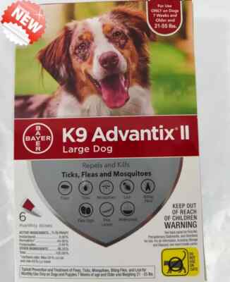 Advantix II Flea &Tick Prevention for Large Dogs Over 21-55lbs - 6-Pack-image