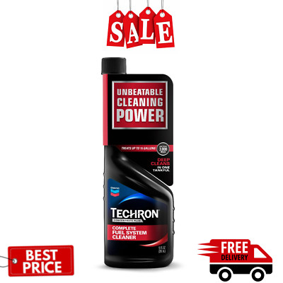 Chevron Techron Complete Fuel System Cleaner, Deep Cleans In One Tankful, 10 oz-image