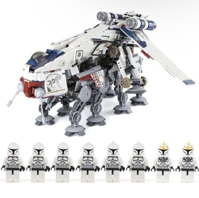 Custom Star Wars Set 10195 Republic Dropship with AT-OT Walker ⚡️USA SHIPPING ⚡️-image