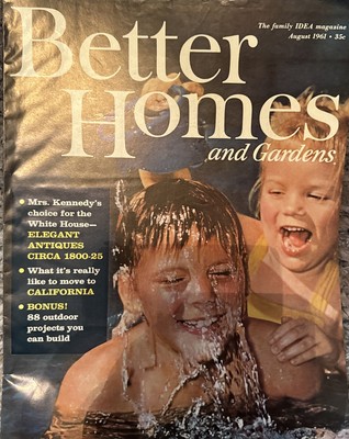 1961 AUGUST BETTER HOMES & GARDENS MAGAZINE The Family IDEA-image