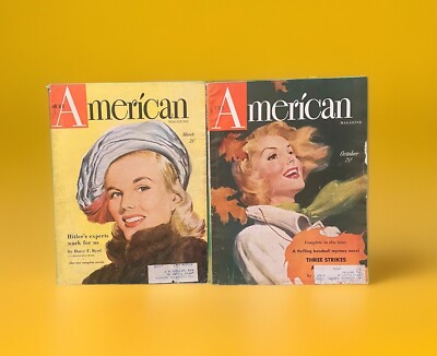 Vintage “The American” Magazines March 1948 October 1949 - Retro Advertisements-image