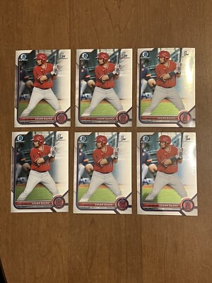 (6) 2022 Edgar Quero 1st Bowman Chrome BCP-123.  ALL 1st BOWMAN CHROME-image