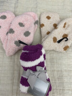 Macy's Cozy Fuzzy Socks 3 Pairs - Microfiber Soft Touch, Super Comfy~-image
