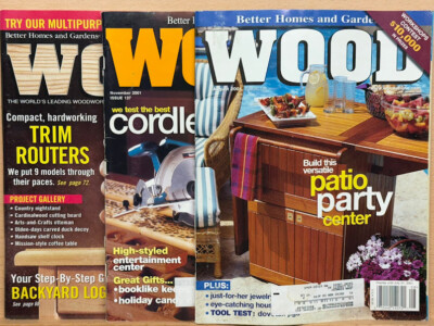Wood Better Homes And Gardens  Magazine Lot Of 3 Aug. 2001 Nov. 2001 March 1999-image