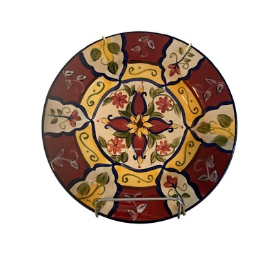 Pier 1 Vallarta Handpainted Earthenware Plate 12
