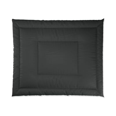 Black Modern Comforter - Cozy Minimalist Home Decor -image