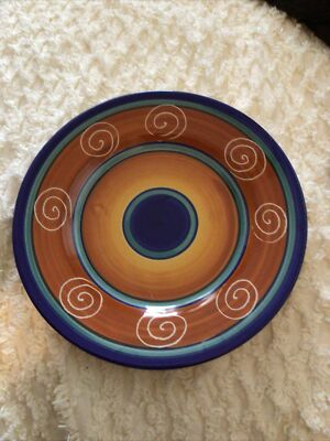 PIER 1 ITALIAN SWIRL SALAD PLATE(S) 8