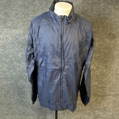 Vintage Nike Golf Royal Blue Nylon Lightweight Jacket Wind Breaker Mens Large-image