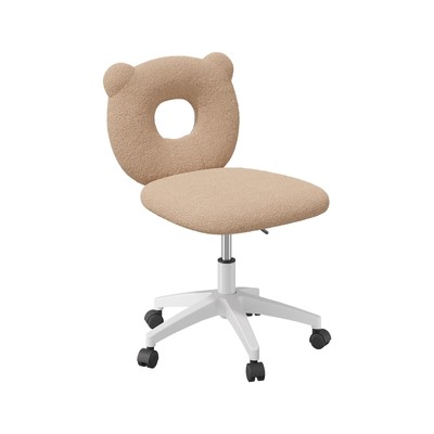 Cozy Bear Shaped Back PU Leather Home Office Chair for Comfort and Style-image
