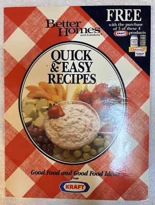Better Homes and Gardens Quick and Easy Recipes 1988 Kraft Promo-image