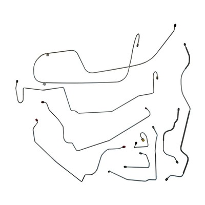 Brake Line Kit Complete Factory Power Disc 1971-74 AMC Javelin OE Steel 9pc-image