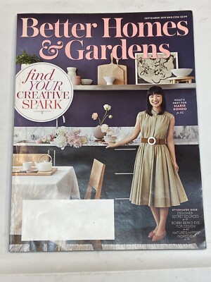 Better Homes Gardens Magazine Sept 2019 Marie Kondo Clutter Find Creative Spark-image
