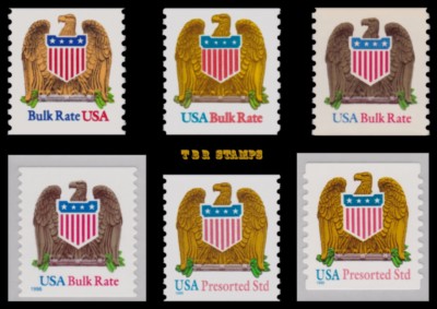 2602 2603 2604 2907 3270 3271 Eagle & Shield Complete Set 6 Coils MNH - Buy Now-image