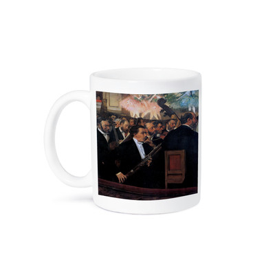 3dRose, The Orchestra of the Opera by Edgar Degas Man Playing a Bassoon, Mug-image