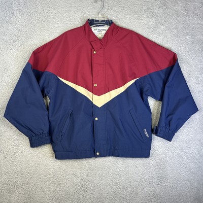 Vintage Tourney Gore Tex Mens Medium Red Windbreaker Snap Zip Golf Dad Grandpa-image