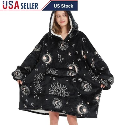 Oversized Wearable Blanket Hoodie Adults Soft Warm Cozy Comfortable Design New-image