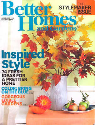Better Homes and Gardens Magazine September 2014 Stylemaker Issue Color Blue-image