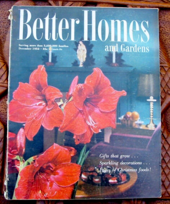 Oversized Better Homes & Gardens Dec 1952 Christmas Magazine Candlelight Buffet-image