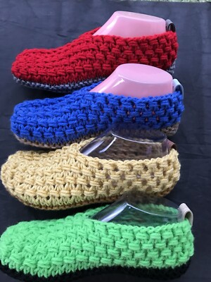 Handcrafted Acrylic/Wool Slippers – Customized for Any Size-image