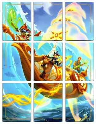 AZURITE SEA 9 Card Puzzle Complete Set 2024 Disney Lorcana Stitch Jim Hawkins-image