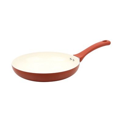 Mainstays Ceramic 10In Aluminum Nonstick Frypan Red Canyon Rivet Handle Durable-image