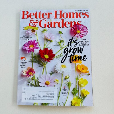 Better Homes & Gardens Magazine May 2022 It's Grow Time with Mail Label-image
