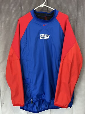Vintage Nike Team Mens XL Jacket New York Giants Windbreaker Center Swoosh Coat-image