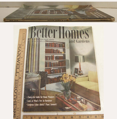 1946 may BETTER HOMES & GARDENS MAGAZINE POST WAR RECIPES HOUSES DECORATING-image