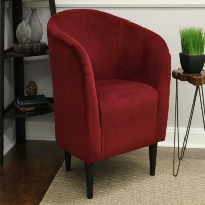 Microfiber Tub Accent Chair Classic and Contemporary Padded For Comfort / Style-image