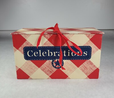 Vintage Better Homes & Gardens Heart Home Collection Plaid Box Hallmark Cards -image