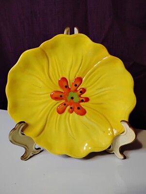 Pier 1 One Imports Floral Salad Plate Hand painted Dessert One -image