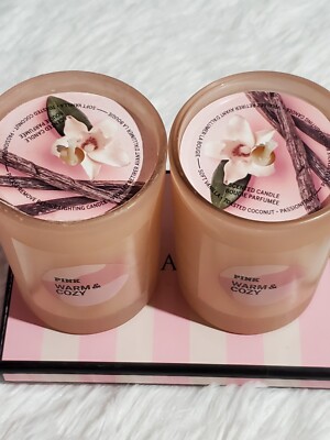 2x-PINK Warm & Cozy Scented Candle -image