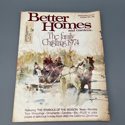 Vtg Better Homes & Gardens Magazine The Family Christmas 1974 Holiday Issue Dec.-image