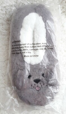 NIP L/XL WOMEN'S THE ANIMAL RESCUE SITE CUTE & COZY FLEECE DOG SLIPPERS!-image